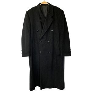 Men's Black Double-Breasted Coat